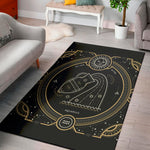 Vintage Aquarius Zodiac Sign Print Area Rug
