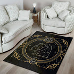 Vintage Aquarius Zodiac Sign Print Area Rug