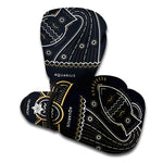 Vintage Aquarius Zodiac Sign Print Boxing Gloves