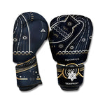 Vintage Aquarius Zodiac Sign Print Boxing Gloves