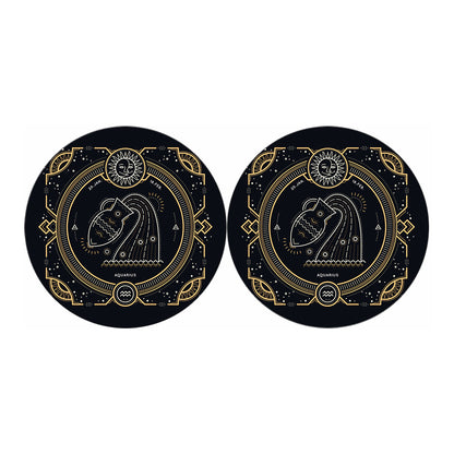 Vintage Aquarius Zodiac Sign Print Car Coasters