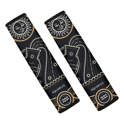 Vintage Aquarius Zodiac Sign Print Car Seat Belt Covers