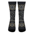 Vintage Aquarius Zodiac Sign Print Crew Socks