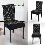 Vintage Aquarius Zodiac Sign Print Dining Chair Slipcover
