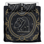 Vintage Aquarius Zodiac Sign Print Duvet Cover Bedding Set