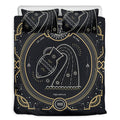 Vintage Aquarius Zodiac Sign Print Duvet Cover Bedding Set
