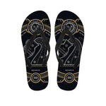Vintage Aquarius Zodiac Sign Print Flip Flops