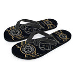 Vintage Aquarius Zodiac Sign Print Flip Flops