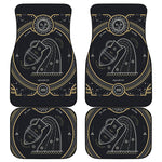 Vintage Aquarius Zodiac Sign Print Front and Back Car Floor Mats