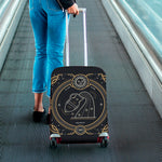 Vintage Aquarius Zodiac Sign Print Luggage Cover