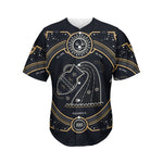 Vintage Aquarius Zodiac Sign Print Men's Baseball Jersey