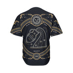 Vintage Aquarius Zodiac Sign Print Men's Baseball Jersey