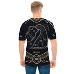 Vintage Aquarius Zodiac Sign Print Men's T-Shirt