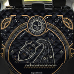 Vintage Aquarius Zodiac Sign Print Pet Car Back Seat Cover