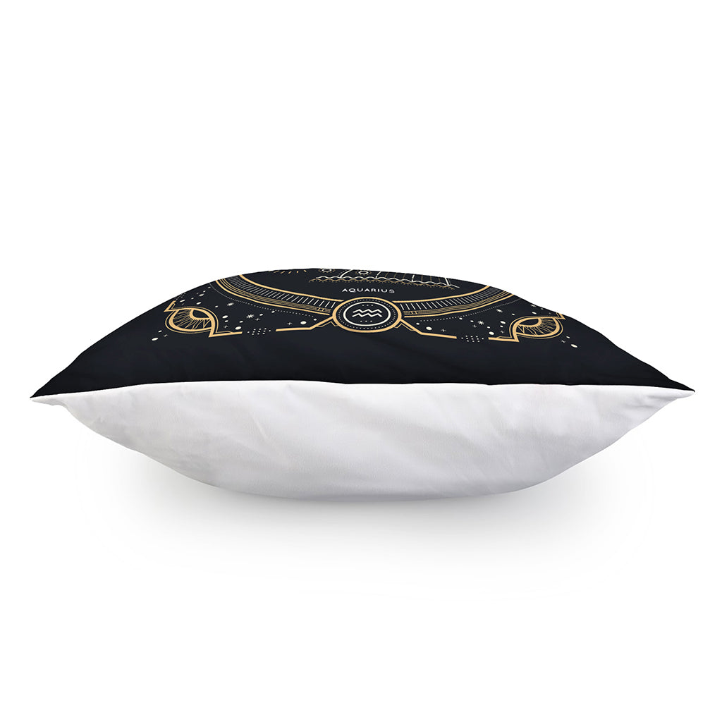 Vintage Aquarius Zodiac Sign Print Pillow Cover