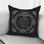 Vintage Aquarius Zodiac Sign Print Pillow Cover