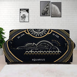 Vintage Aquarius Zodiac Sign Print Sofa Cover