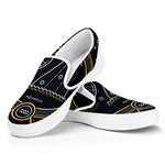 Vintage Aquarius Zodiac Sign Print White Slip On Shoes