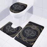 Vintage Aries Zodiac Sign Print 3 Piece Bath Mat Set