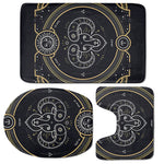 Vintage Aries Zodiac Sign Print 3 Piece Bath Mat Set