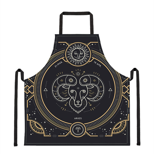Vintage Aries Zodiac Sign Print Apron
