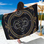 Vintage Aries Zodiac Sign Print Beach Sarong Wrap