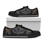 Vintage Aries Zodiac Sign Print Black Low Top Shoes 