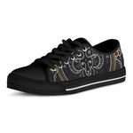Vintage Aries Zodiac Sign Print Black Low Top Shoes 