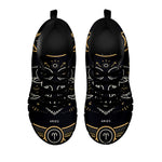 Vintage Aries Zodiac Sign Print Black Sneakers