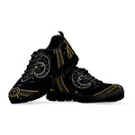 Vintage Aries Zodiac Sign Print Black Sneakers