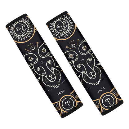Vintage Aries Zodiac Sign Print Car Seat Belt Covers
