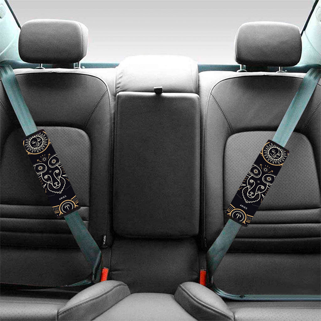 Vintage Aries Zodiac Sign Print Car Seat Belt Covers