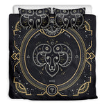 Vintage Aries Zodiac Sign Print Duvet Cover Bedding Set