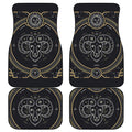 Vintage Aries Zodiac Sign Print Front and Back Car Floor Mats