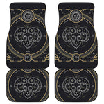 Vintage Aries Zodiac Sign Print Front and Back Car Floor Mats