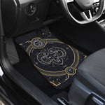 Vintage Aries Zodiac Sign Print Front and Back Car Floor Mats