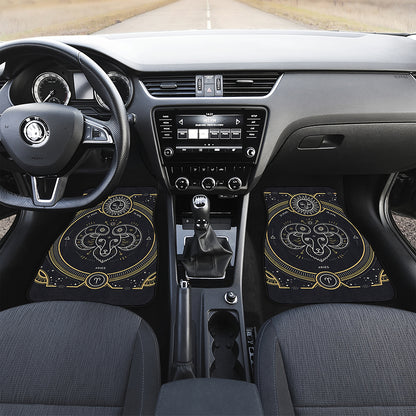 Vintage Aries Zodiac Sign Print Front Car Floor Mats