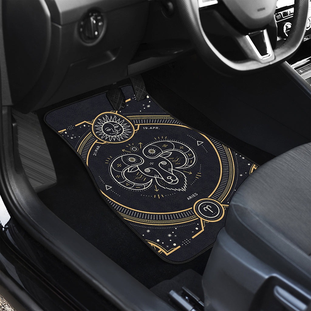 Vintage Aries Zodiac Sign Print Front Car Floor Mats