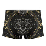 Vintage Aries Zodiac Sign Print Men's Boxer Briefs