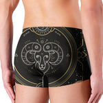 Vintage Aries Zodiac Sign Print Men's Boxer Briefs