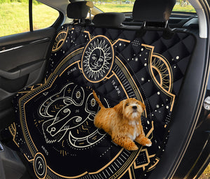Vintage Aries Zodiac Sign Print Pet Car Back Seat Cover
