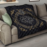 Vintage Aries Zodiac Sign Print Quilt
