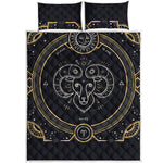 Vintage Aries Zodiac Sign Print Quilt Bed Set