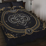 Vintage Aries Zodiac Sign Print Quilt Bed Set