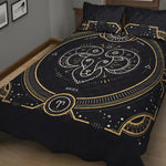 Vintage Aries Zodiac Sign Print Quilt Bed Set