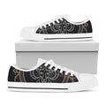 Vintage Aries Zodiac Sign Print White Low Top Sneakers