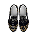 Vintage Aries Zodiac Sign Print White Slip On Shoes