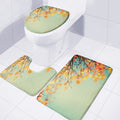Vintage Autumn Print 3 Piece Bath Mat Set