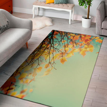 Vintage Autumn Print Area Rug