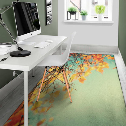 Vintage Autumn Print Area Rug